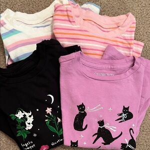 Crewcuts Long Sleeve Tees - Black, Pink, and Multicolor
